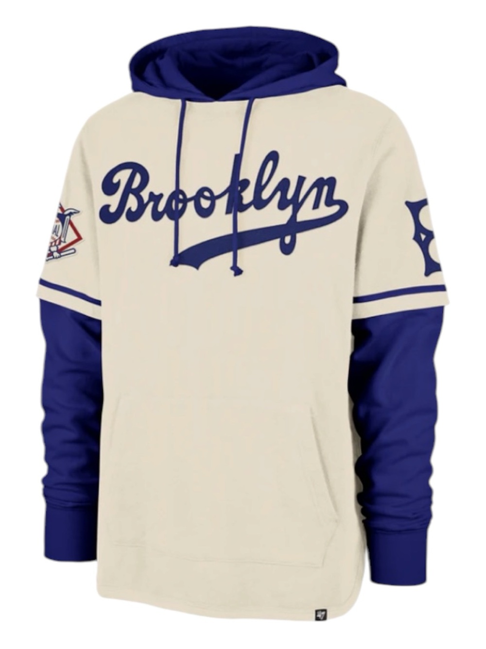 ‘47 Brand Cream Los Angeles Dodgers Trifecta Shortstop Pullover Hoodie